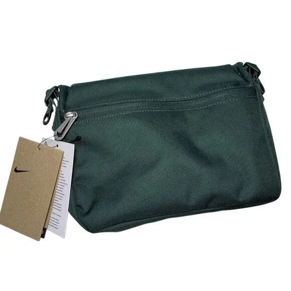 Nike Sportswear Futura Shoulder Bag Olive Green Adjustable Unisex CW9300-338 - Picture 6 of 9